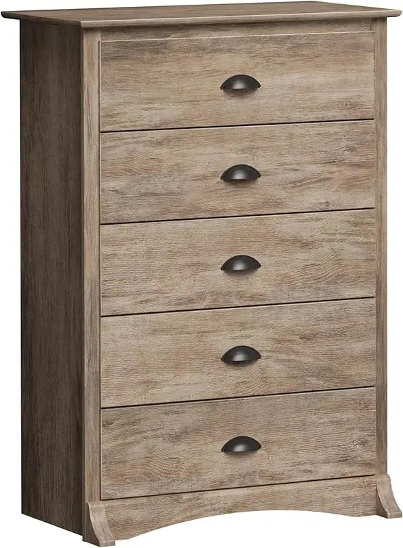 Superior 5-Drawer Chest for Bedroom - Spacious and Stylish Chest of Drawers, Measuring 17.75"D x 31.5"W x 44.75"H,