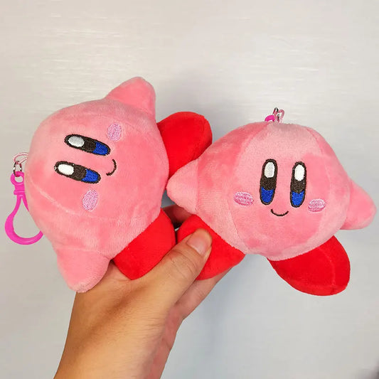 10pcs/lot Star Kirby Stuffed Toys Kawaii Cute Plush Keychains 11cm Pendant Keyring Dolls Bag Hangings Christmas Birthday Gift