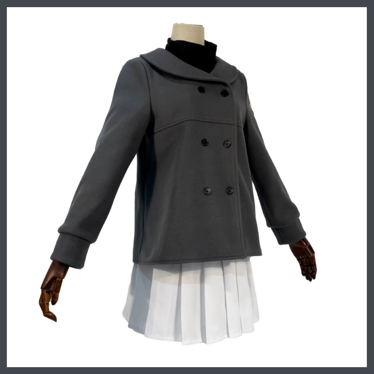 Anime Cardcaptor Sakura Kinomoto Sakura Cosplay Costume Winter School Uniform Overcoat Coat Wig Woman Kawaii Christmas Suit