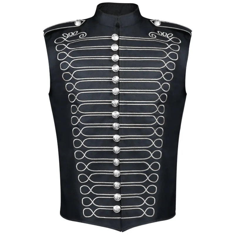 Halloween New Medieval Punk Men's Jacket Coat Military Drum Set Coat Clothing Tailcoat