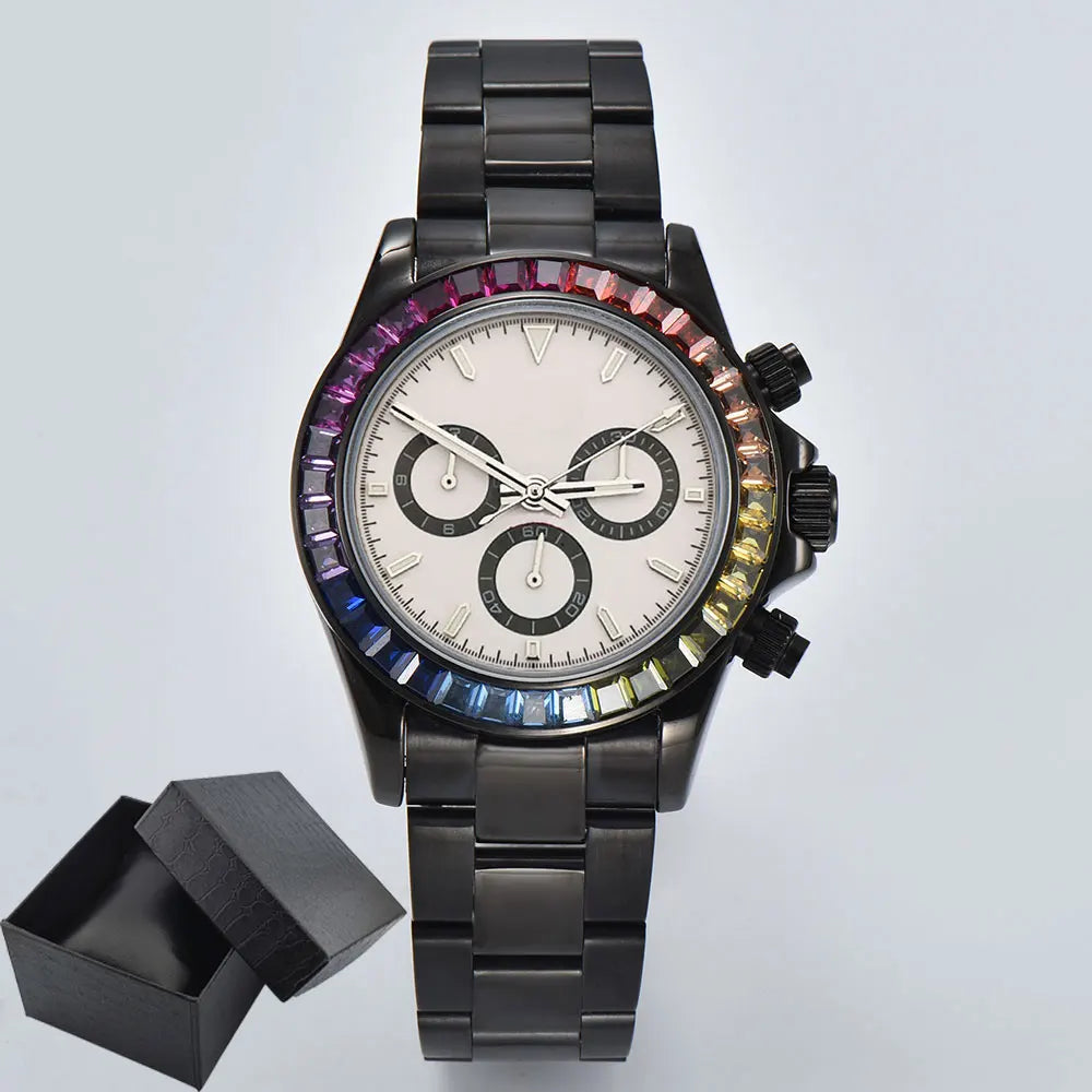 4613 WATCH man sapphire Glass GEM customized automatic mechanical watch 39.3mm  7750Amovement chronograph watch Waterproof 10ATM