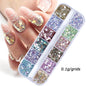 Mirror Iridescent Mixed Hexagon Nail Glitter Sequins Holographic Spangles Flakes Nail Art Powder Gel Polish Manicure Accessories