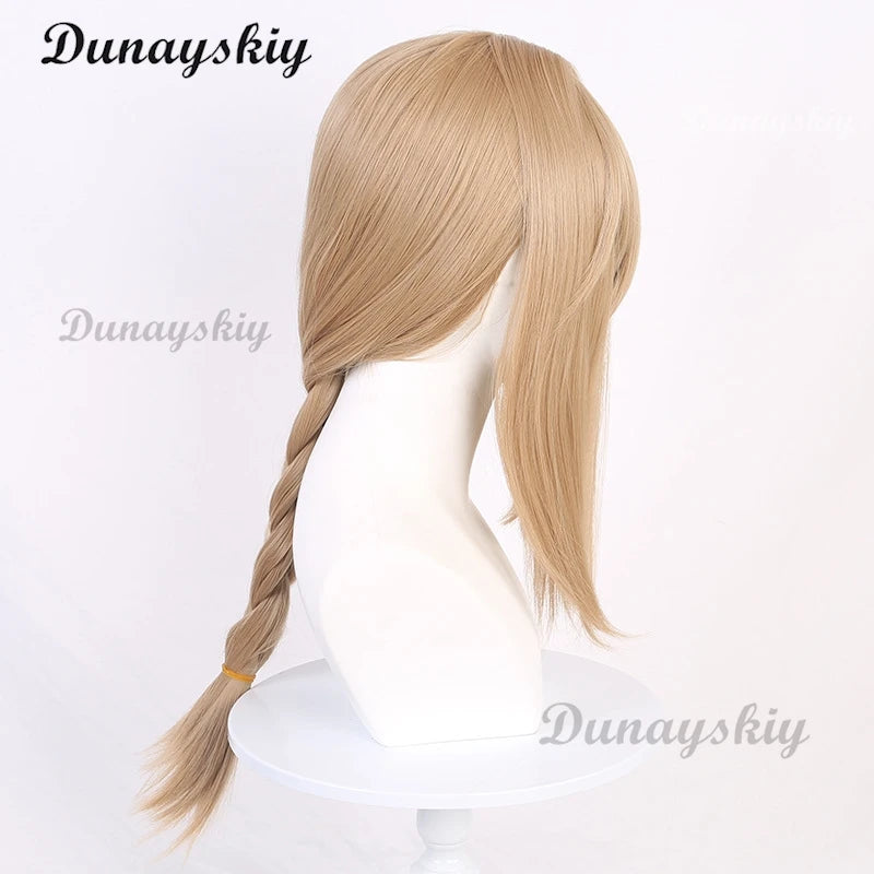 70cm Long Aponia Cosplay Wig WigsIII Signet Of Discipline Aponia Wig Linen Brown Heat Resistant Hair Wigs + Wig Cap