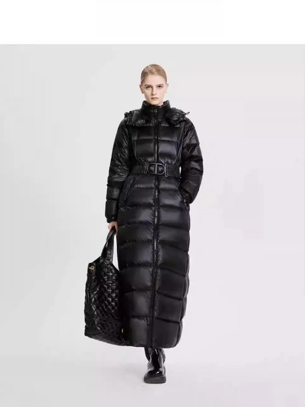 Lang Home Design Winter New Sle Thiened Long White Goose down Jaet Bla Outerwear Top Women's Faion Premium down Coat