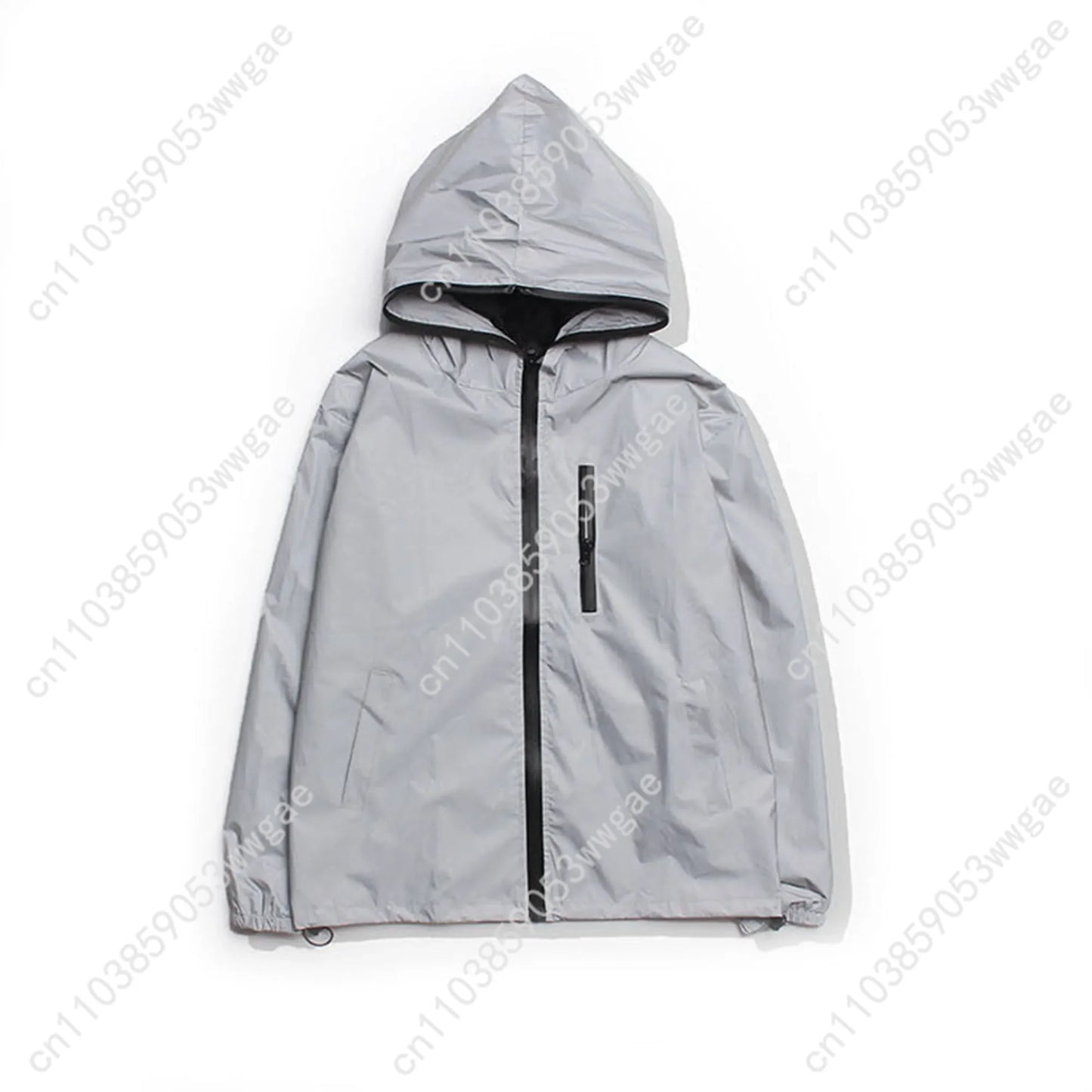 Bleach Reflective Jacket Mens Womens Coat Hooded Windbreaker Run Pocket Jackets Cycling Hiking Zipper Anime Personalized Hoodie