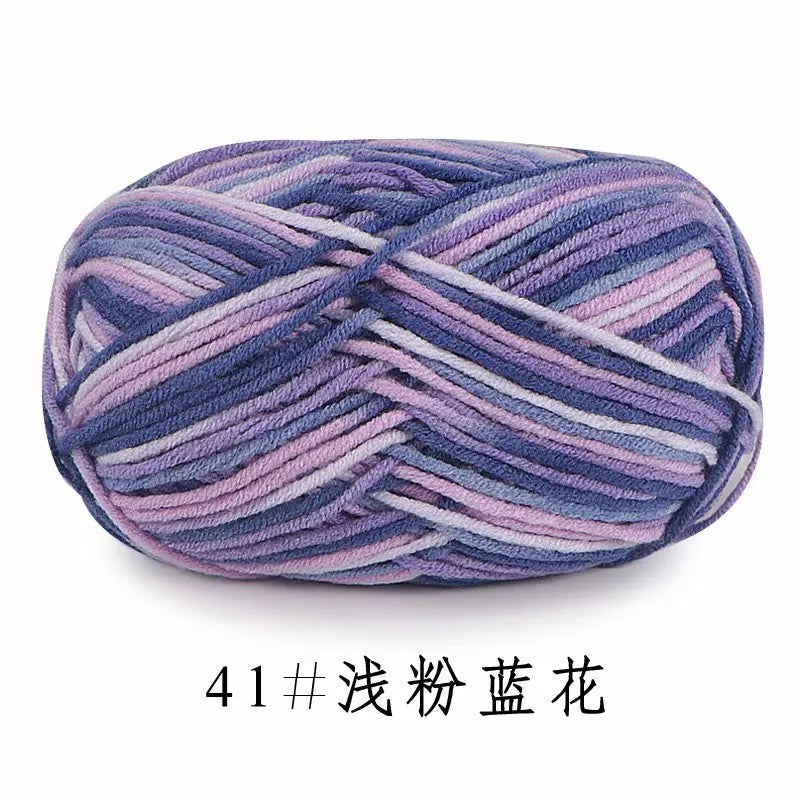 5Strands 2.5mm Colorful Soft Cotton Baby Knitting Wool Yarn Crochet Craft  Crochet Fancy Yarn Hand Knitting Sweater Baby Clothes