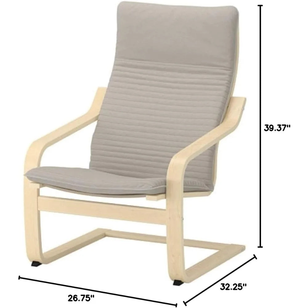 Poang Armchair Birch Veneer Knisa Light Beige 792.407.90