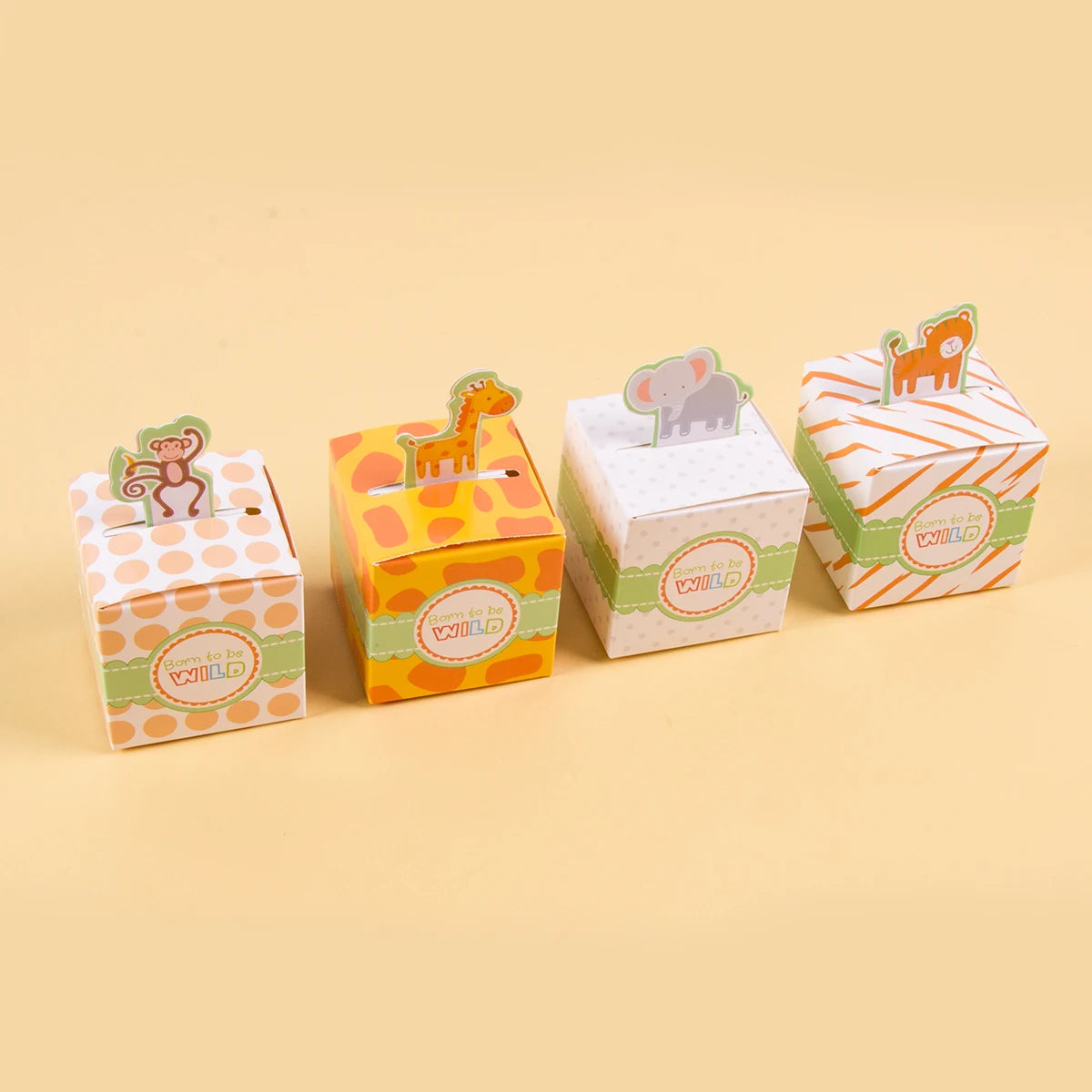 4P Small Animal Candy Box Candy Party Children's Day Gift Cute Cartoon Baby Baptism Decoratio Festival Event Candy Souvenir Pack
