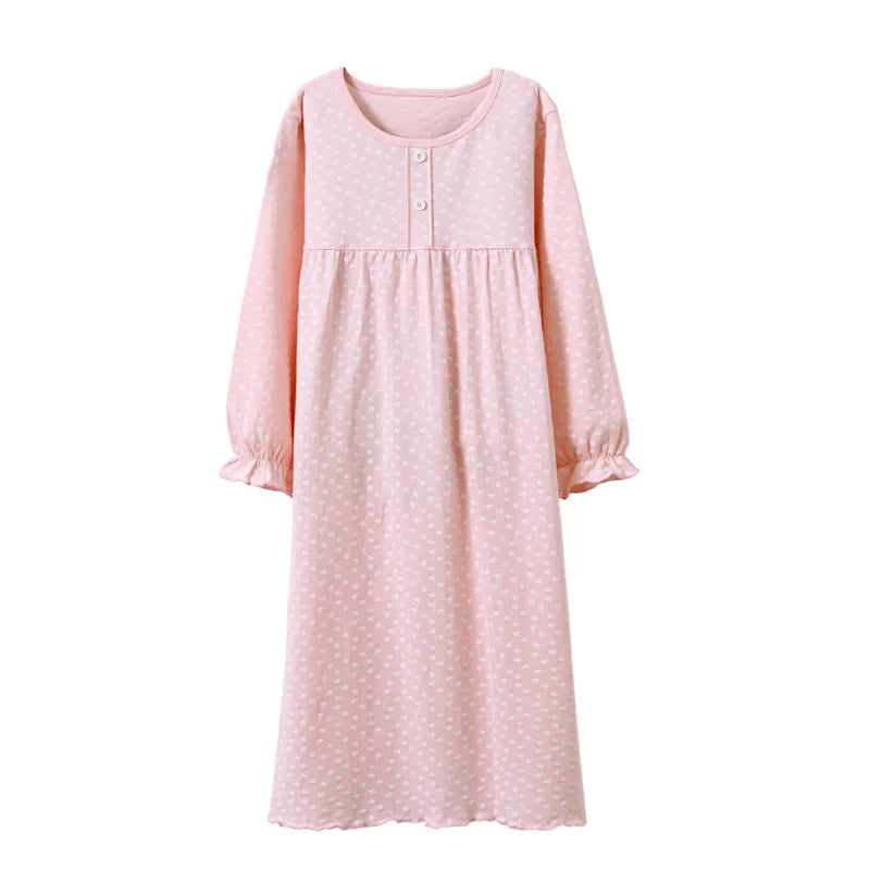 new delivery children clothes baby spring autumn long sleeve pajama Nightdress  cotton home clothes 110-170 3-15year students
