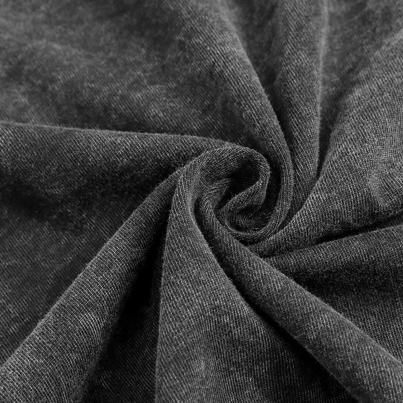 Quality Oversized Acid Washed Y2K T Shirt men Vintage T-shirts Streetwear Mineral Wash Tee Shirts boy Loose Luxury Brand Tops