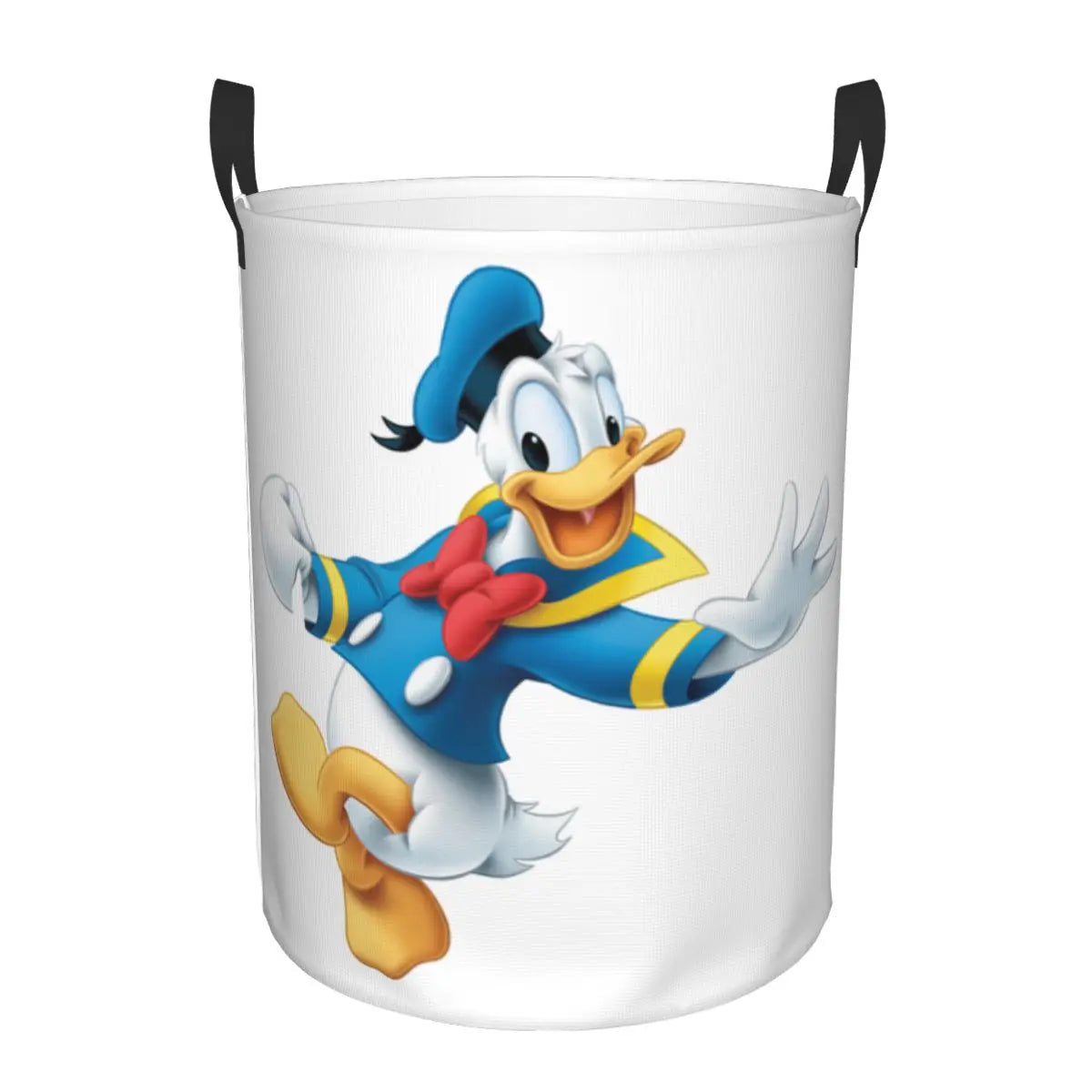 Custom Donald Duck Cartoon Laundry Basket Foldable Large Clothes Storage Bin Baby HamperCustom