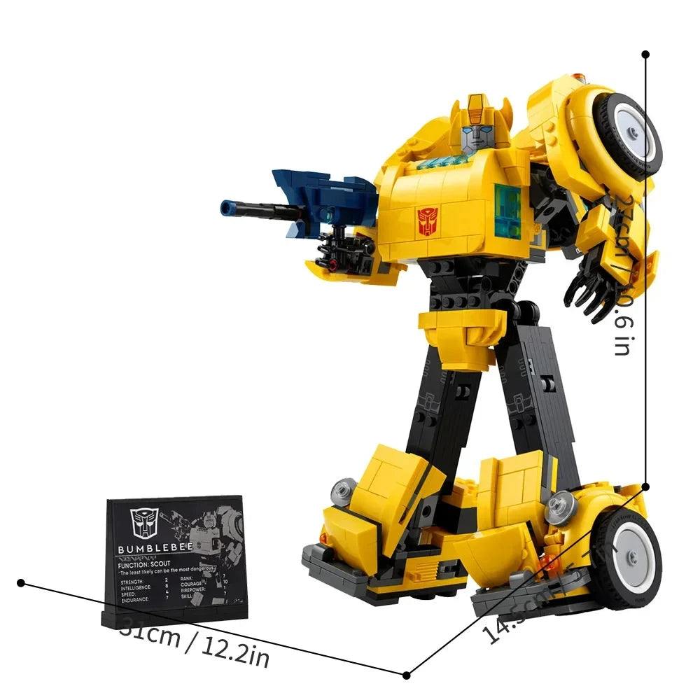 950Pcs yellow robot truck car toy building block truck deformation autobot deformation decoration boy Christmas gift