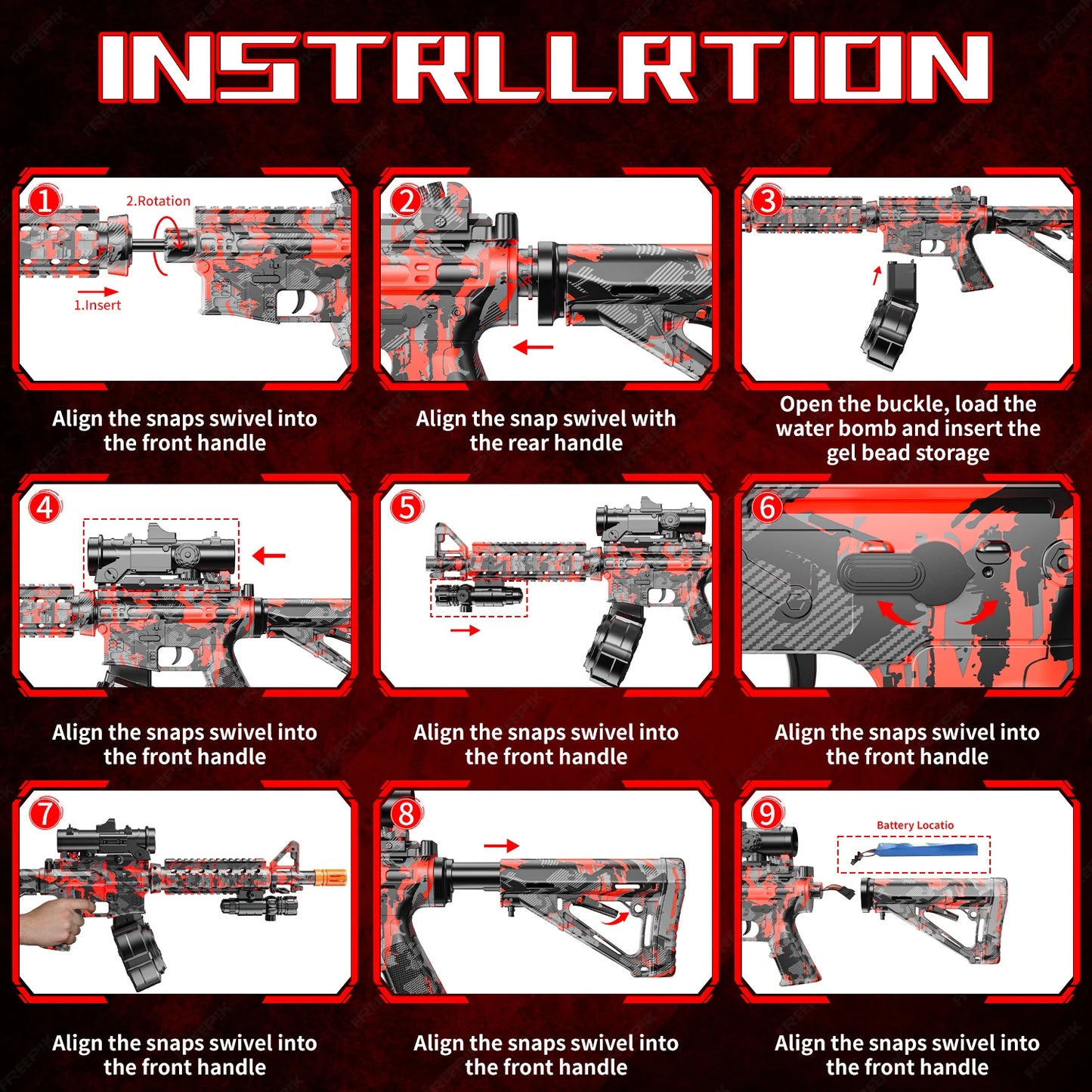 Blaster With Drum, Automatic Dual Mode Blaster, For Outdoor Activities -Perfect For Outdoor Team Games & Christmas Gifts, Black