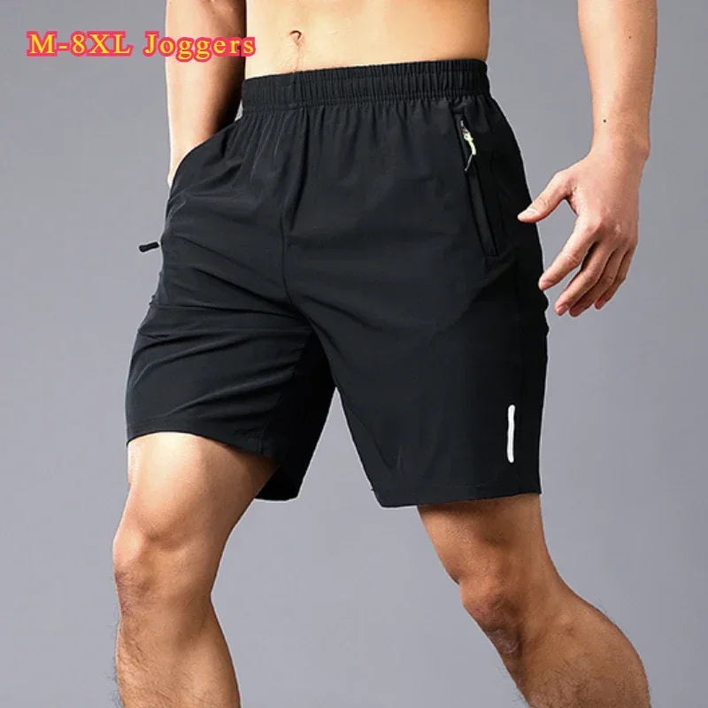 8XL Quick Dry Jogging Fitness Shorts Men Summer Sports Bottoms Thin Breathable Beach Short Pants Male Running Shorts Lightweight