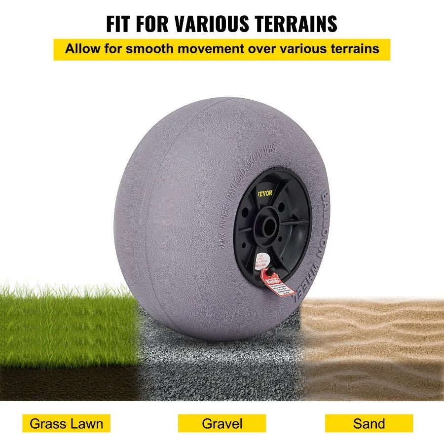 Beach Balloon Wheels 13 Replacement Sand Tires TPU Cart Tires for Kayak Dolly Canoe Cart and Buggy w Free Air Pump 2Pack