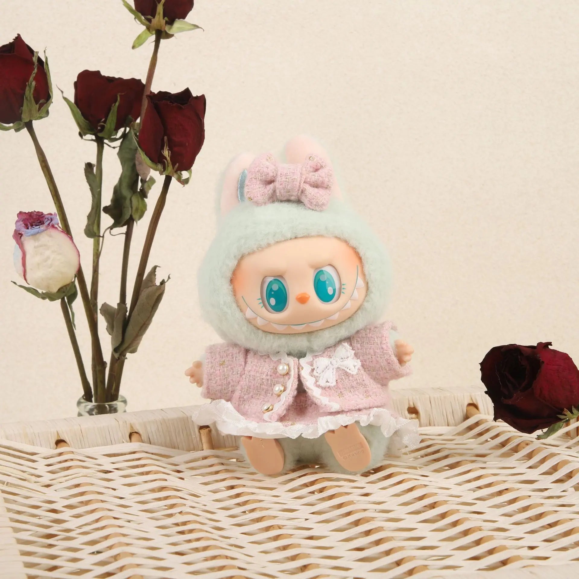 Cute Clothes for 17cm Labubu Doll Fashion V1V2 Idol Clothing DIY Kids Gift Dress for Labubu Cloak Clothes Hair Dolls Accessories
