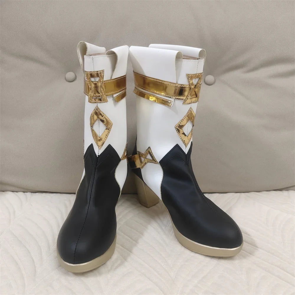 CosplayGame Genshin Sethos Cosplay Shoes Impact Sethos Cosplay Costume Accessory Props Pu Leather Sethos Cosplay Role Playing Sh