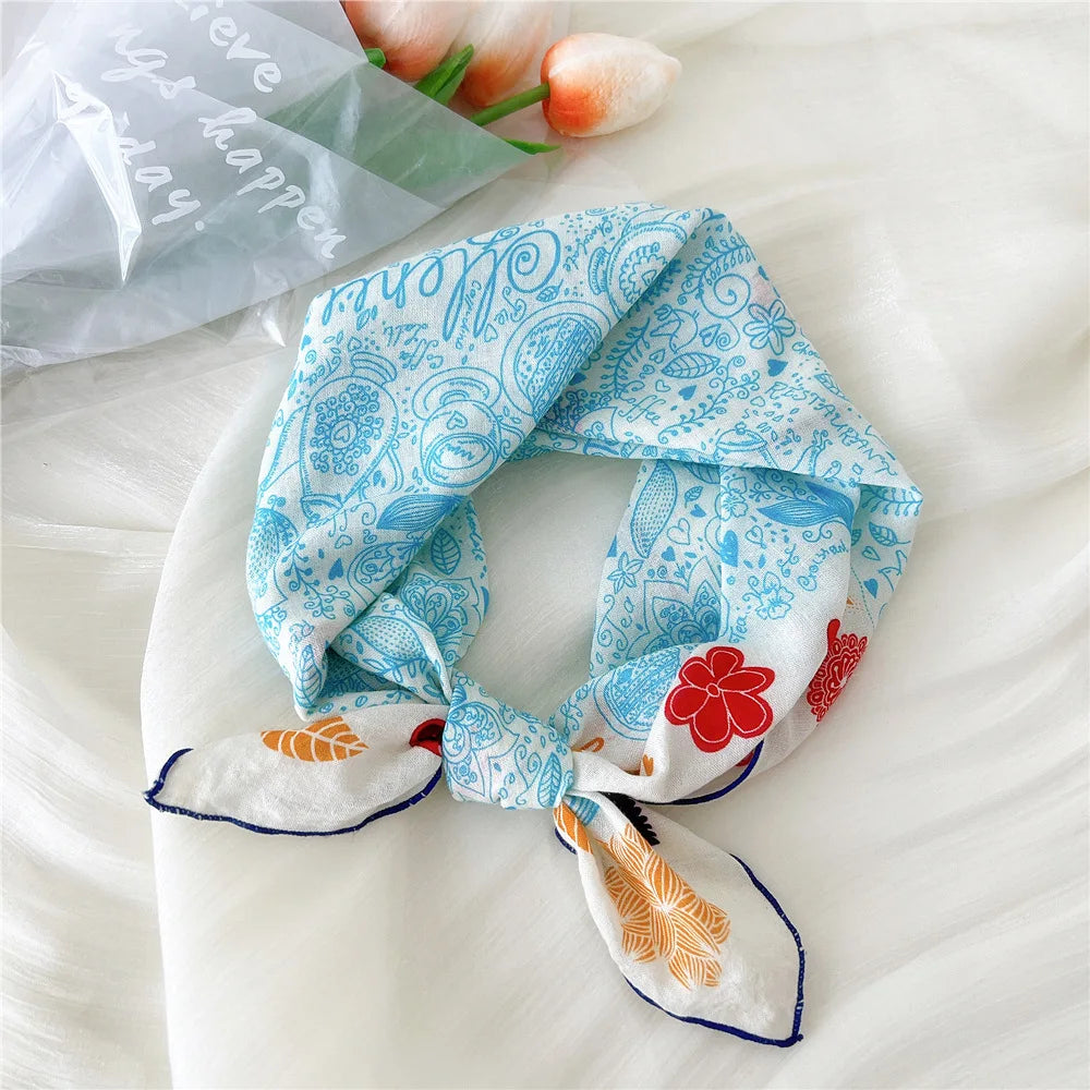 55*55cm Cotton Bandana Hairscarf Scarf Turban Shawl Headscarf Handkerchief Hair Accessories Wrap