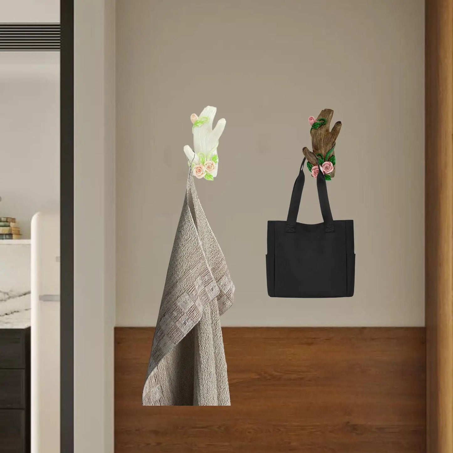 Resin Wall Hook Simulated Tree Branch Home Decor Stable Multipurpose Resin Wall Hanger for Door Living Room Dorm Bag Scarf