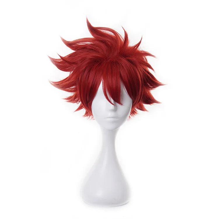 Newly Alma Cosplay Anime Gokurakugai Manga Costume Red Coat Pants Daily Wearing Rose Alma Wig Set Halloween Party Outfit for Man