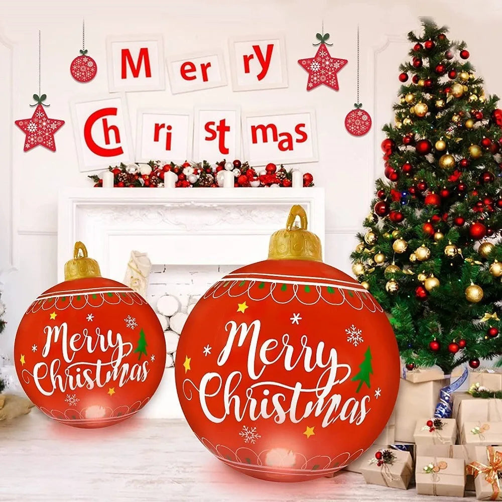 Giant 80x60cm Inflatable Balloons Decoration Without Light LED Christmas Ball Without Battery DIY Venue Layout Ball Christmas