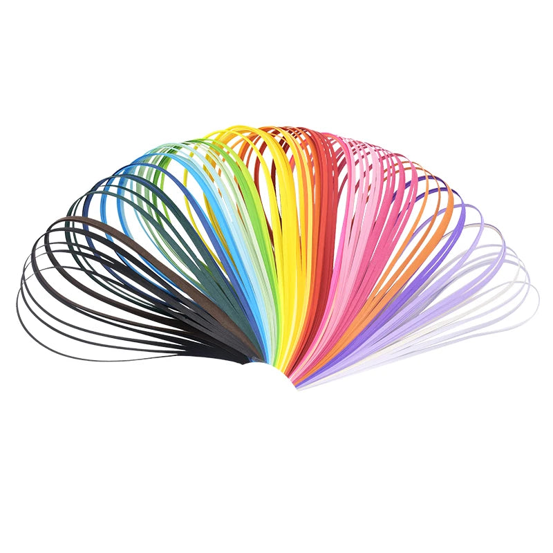 260pcs Quilling Strips Paper Mixed Color Origami Paper craft Diy Hanmade Folding Lucky Wish Star Origami Paper 3/5/7/10mm 390mm