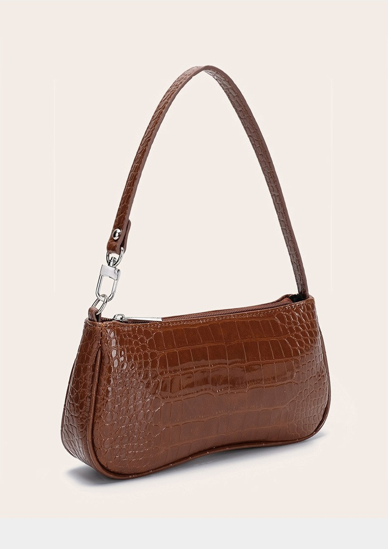 Velveta™ – Croco Gloss Baguette Bag