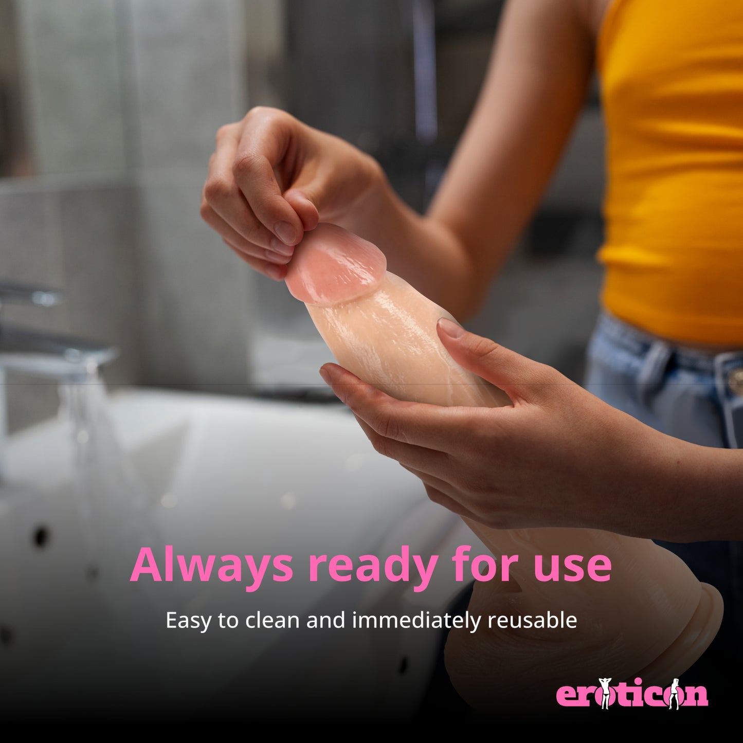 Eroticon Large And Thick Dildo with Suction Cup 7.5cm Thick