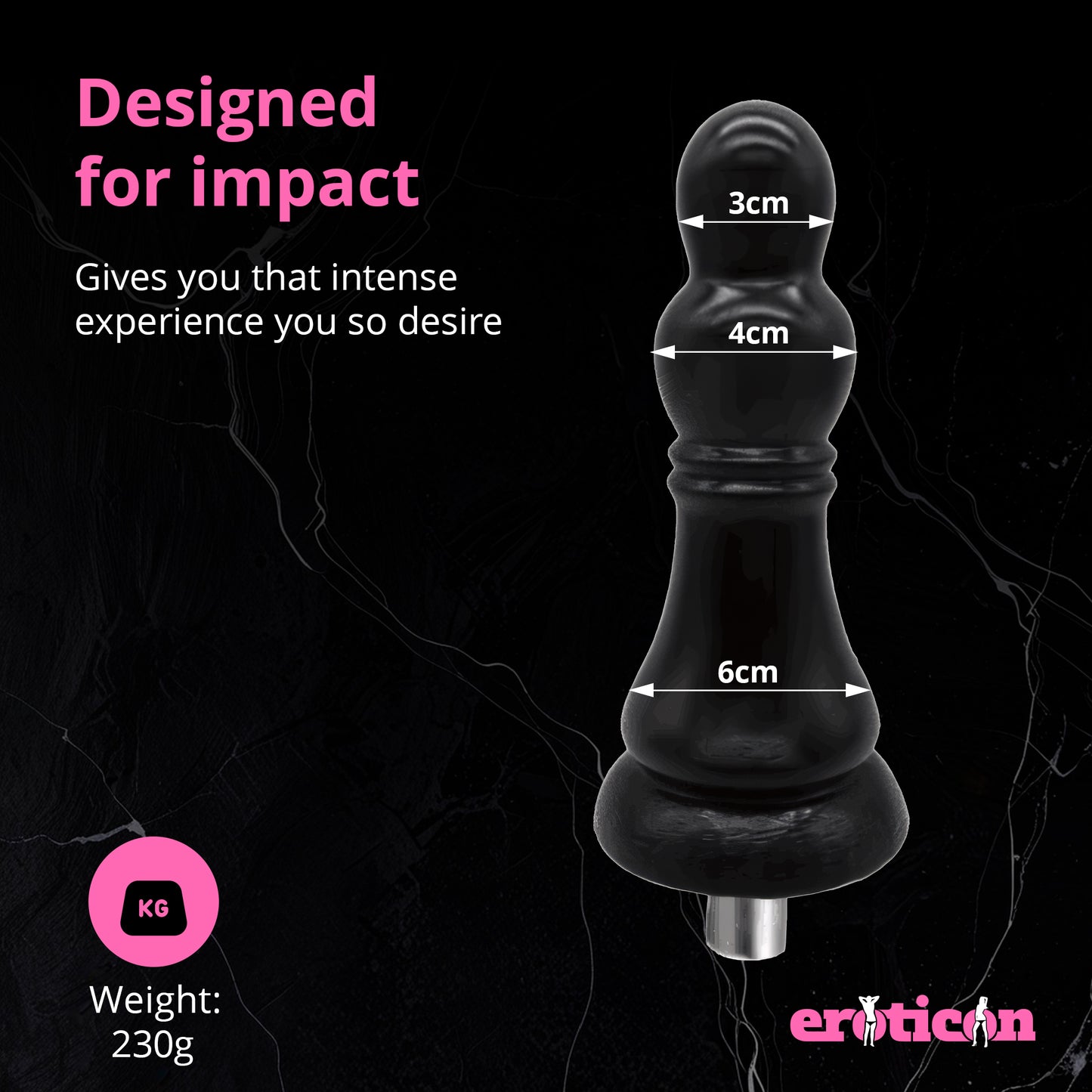 Anal plug / Dildo 15.5cm - 3XLR attachment