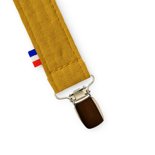 Organic Cotton Pacifier Clip - Honey