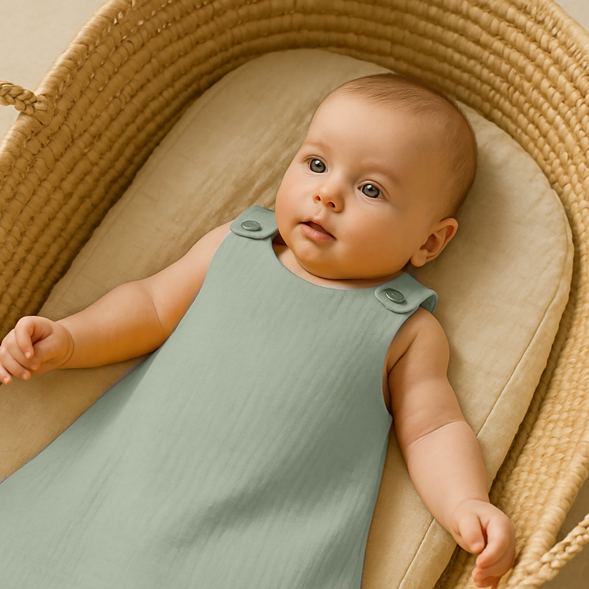 Organic Cotton Summer Sleeping Bag - Green