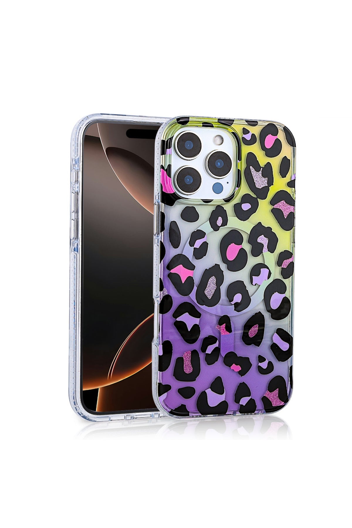 iPhone 16 Pro Max Case with MagSafe Feature, Jago Leopard Design Cover