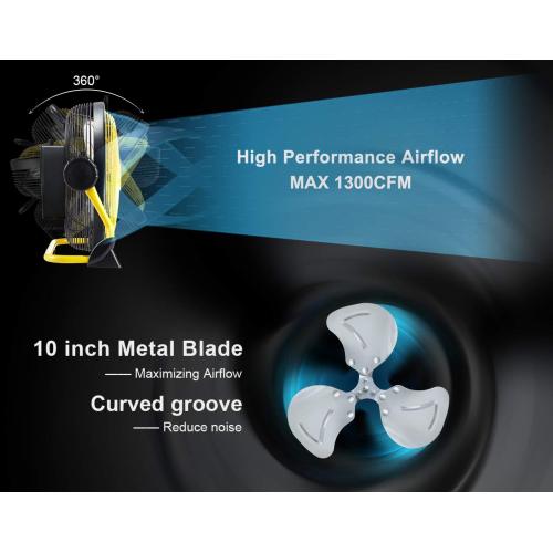 Rechargeable Portable Cordless Fan Air Circulator with Metal Blade
