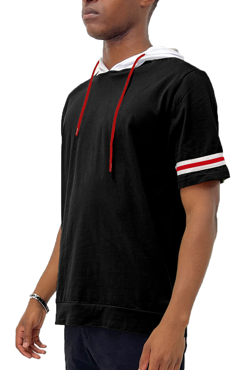 Striped Tape Hooded Tee