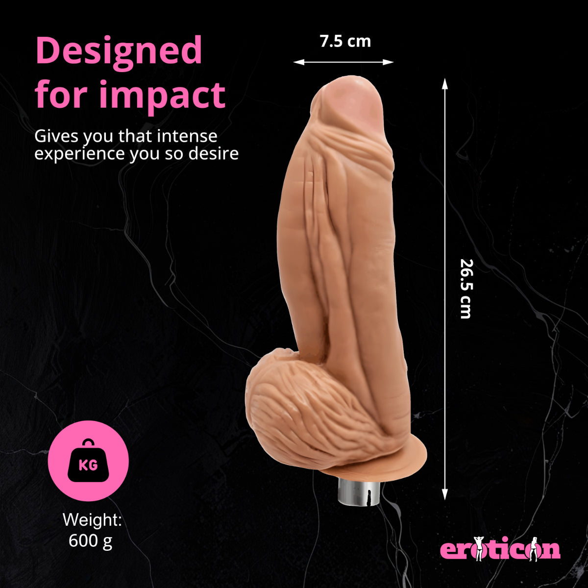 Mega Dildo - 26.5cm Long & 7.5cm Thick - Extremely Large - 3XLR