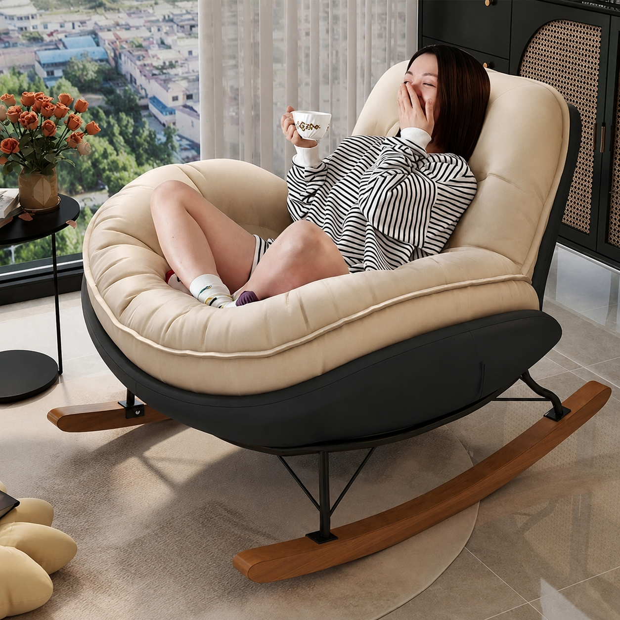 CloudCradle™ Luxury Rocking Lounge Chair
