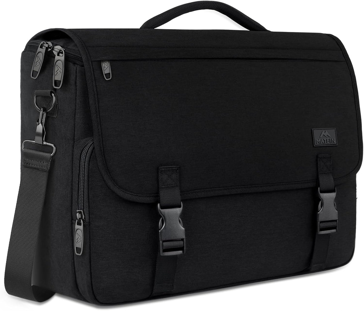 Messenger Laptop Bag for Men, 15.6" Work & College Briefcase