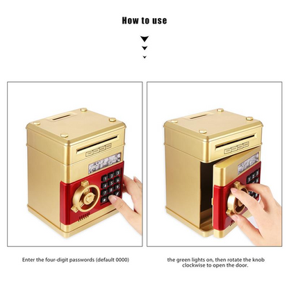 Automatic Electronic Piggy Bank ATM Password Money Box For Children