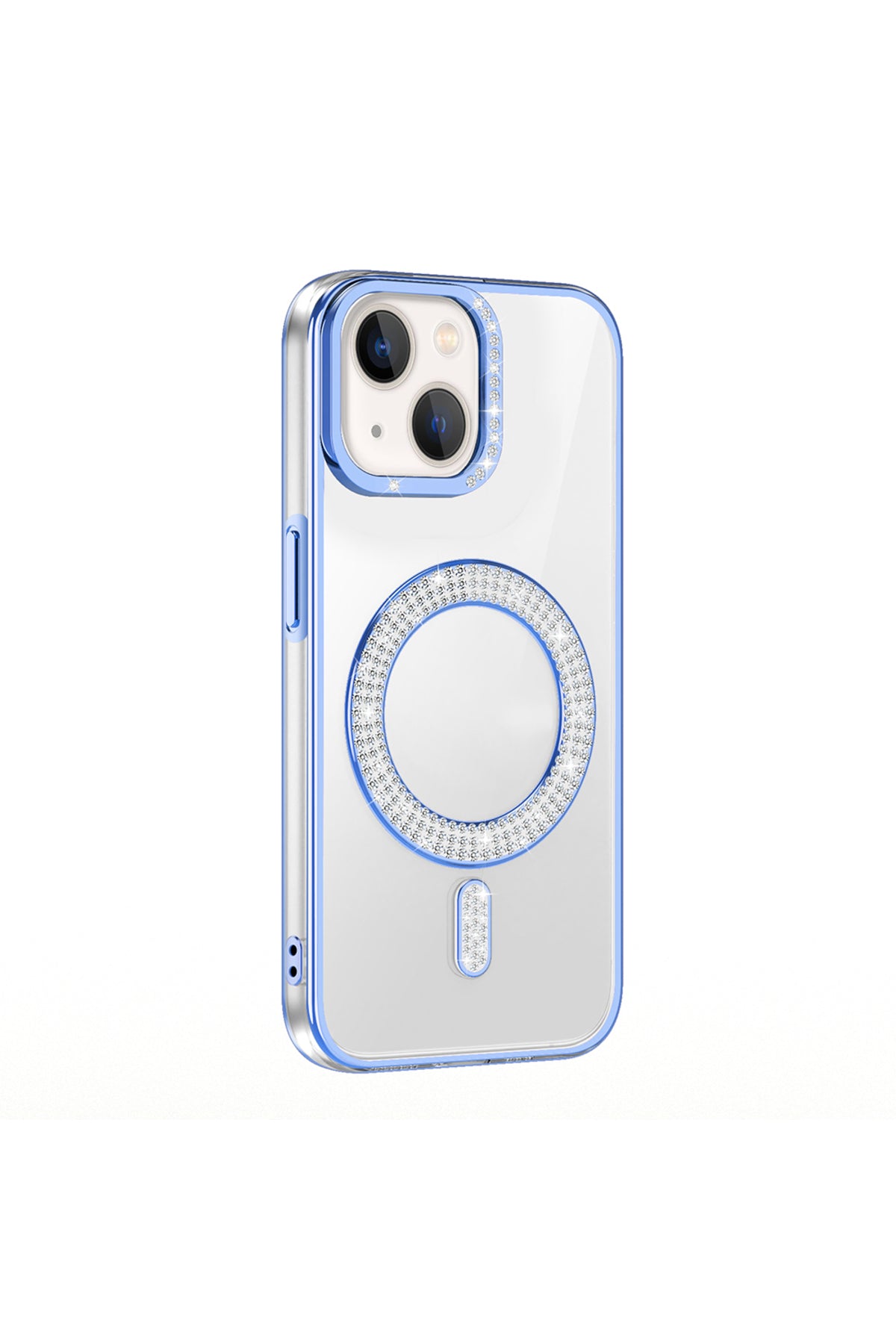 iPhone 15 Case Karetta Diamond Stone Patterned Magsafelid Cover