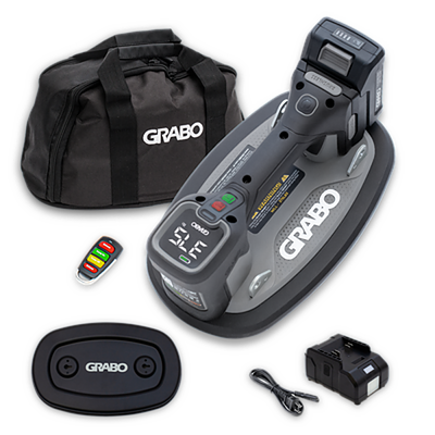 GRABO Pro Brushless Cordless Vacuum Suction Cup Lifter 375 lb Glass