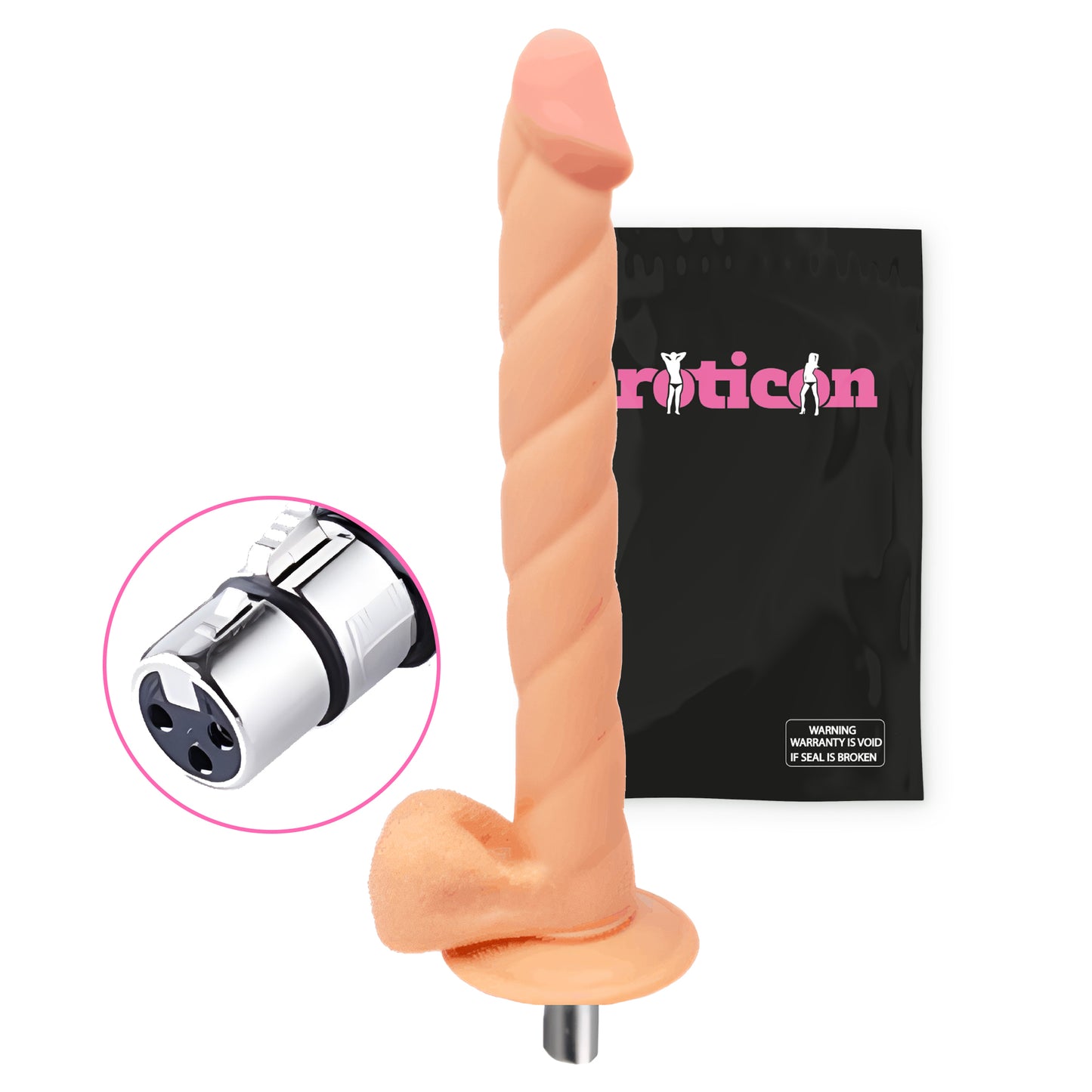 Long Dildo 31cm Long & 4cm Thick - 3XLR attachment