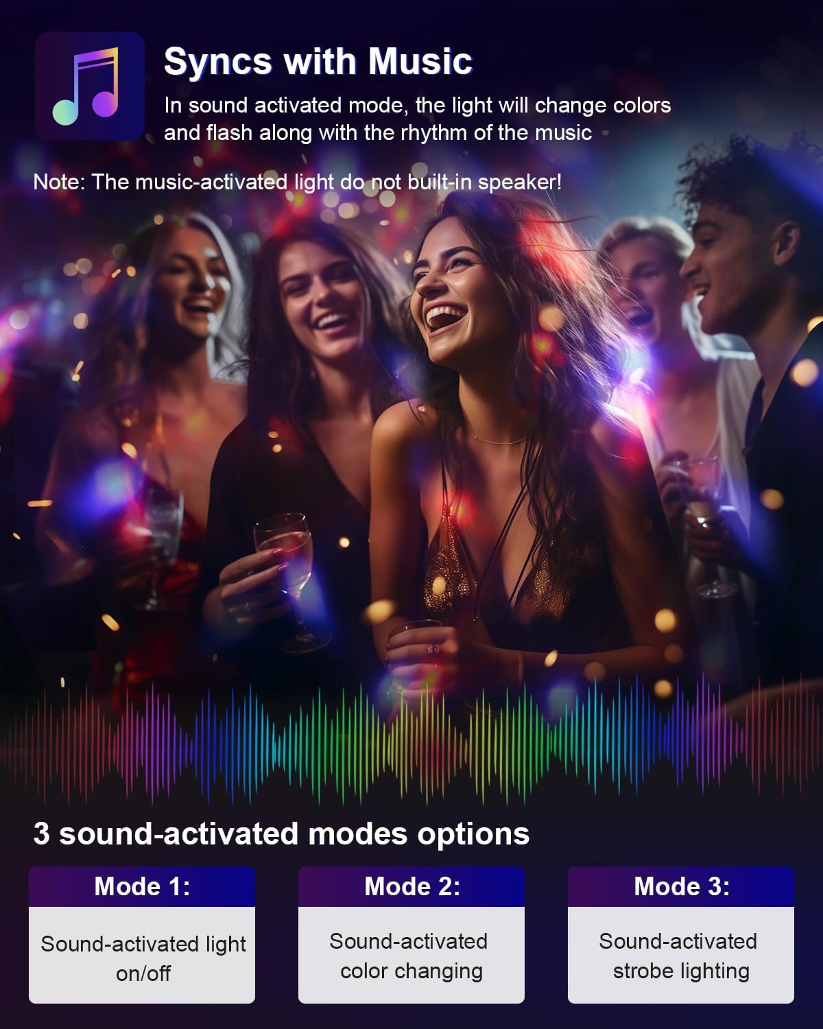 Sound Activated Disco Party Light – Remote DJ Strobe Stage Light
