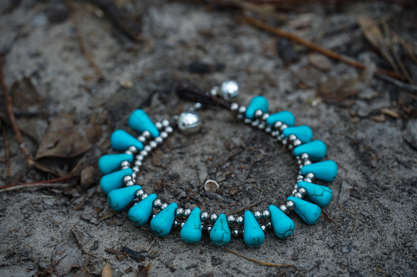 Ocean Drop Double Stranded Boho Silver Bracelets