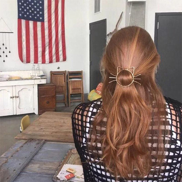 Meow Metal Hair Clip