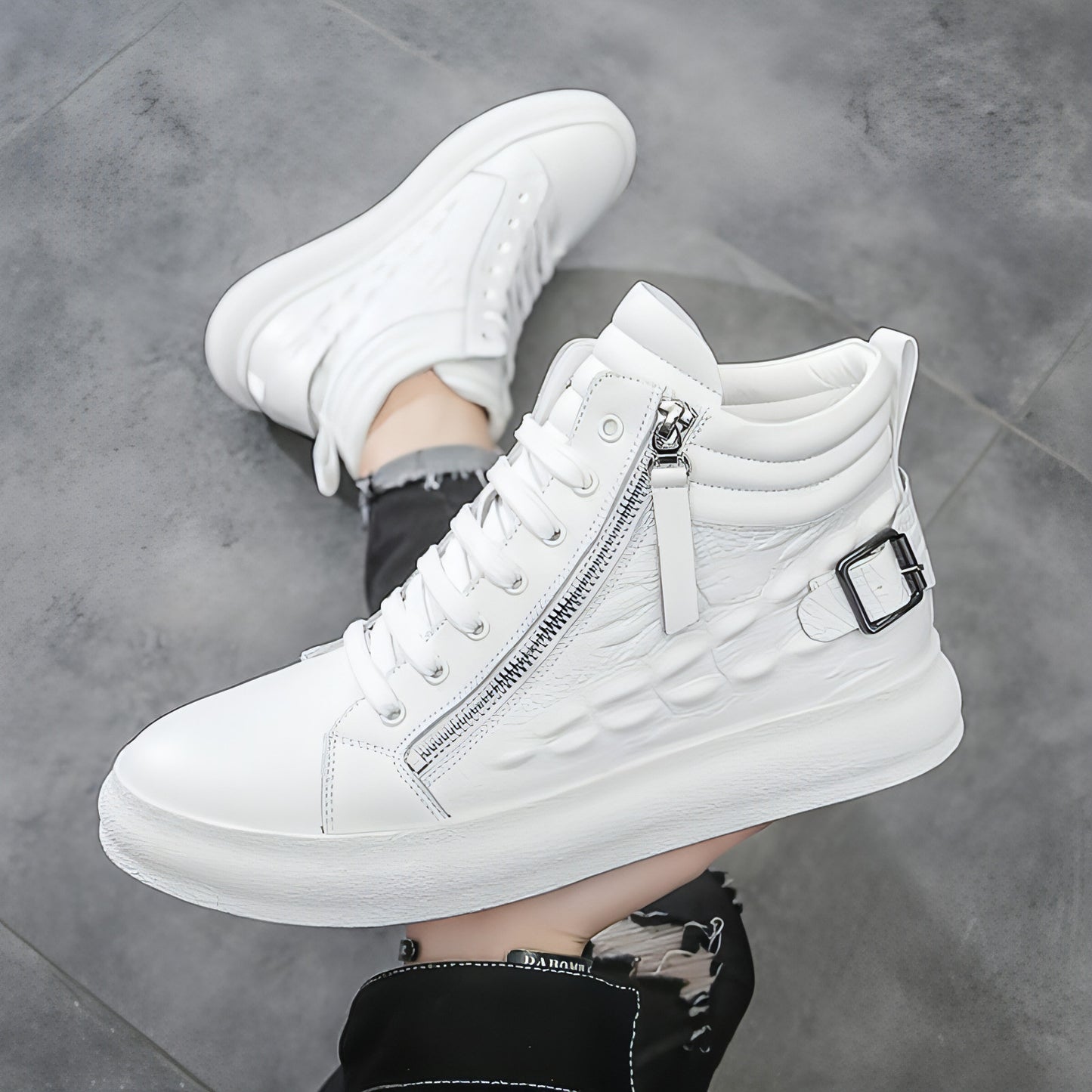 UrbanCore™ – Men’s High-Top Leather Street Sneakers