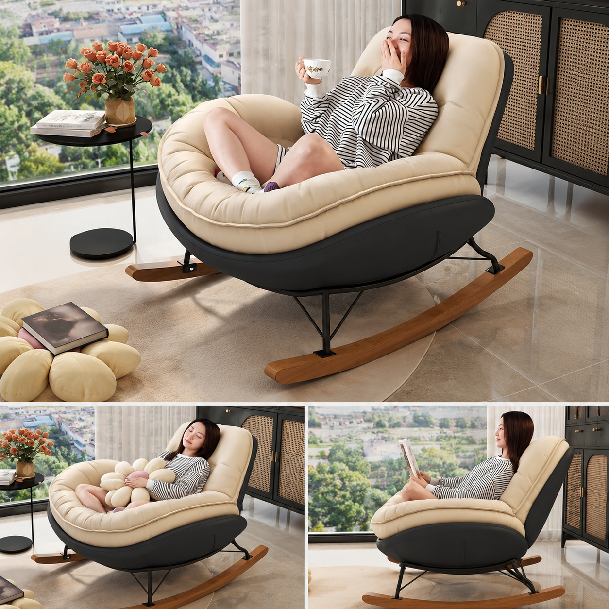 CloudCradle™ Luxury Rocking Lounge Chair