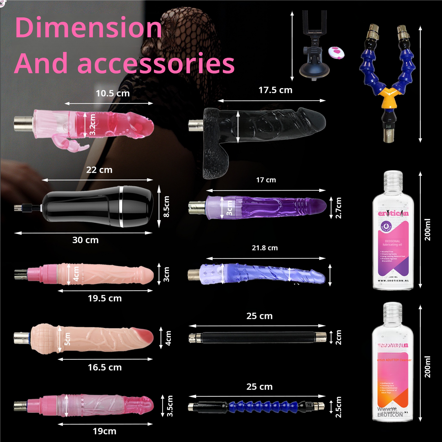 Rhoades Sex machine with 14 unique accessories