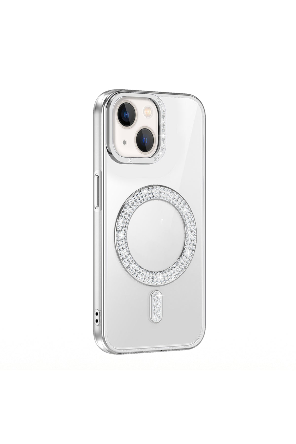 iPhone 15 Case Karetta Diamond Stone Patterned Magsafelid Cover