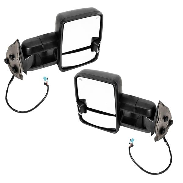 For 2007 GMC Sierra Classic Power Heated Smoke LED Signal Tow Mirrors