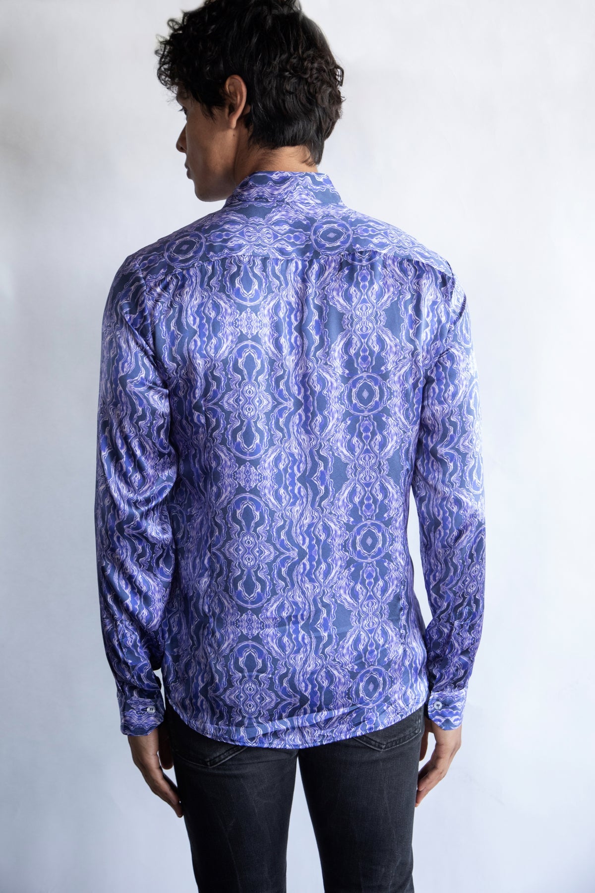 HYPNOTIC PURPLE 100% SILK SHIRT